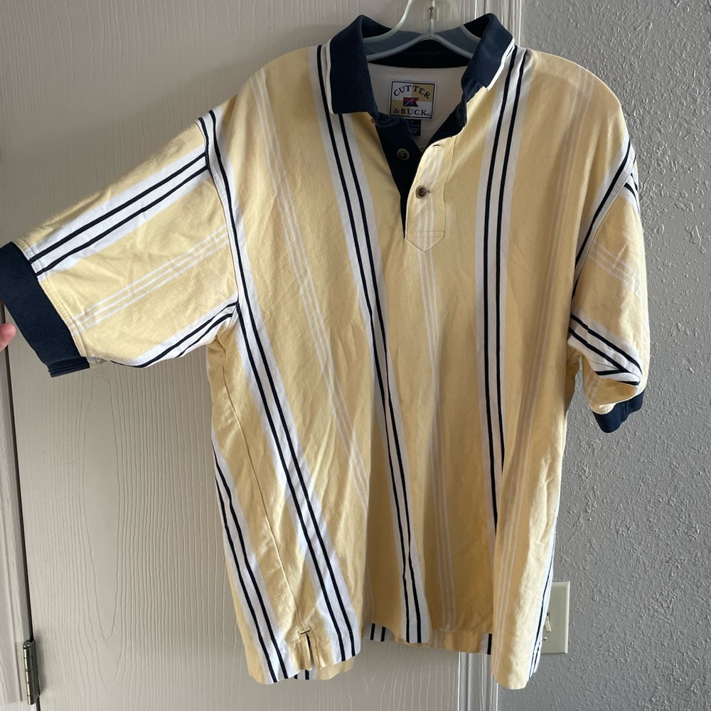 Cutter & Buck yellow polo short sleeve